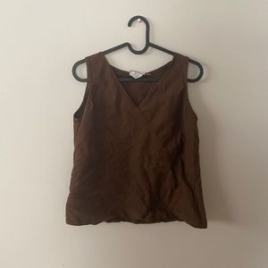 Vintage Linen-Blend Tank Top! - Size S
